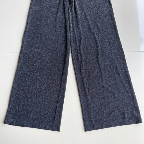 3/$20 ❤️ H&M Black Lurex Glitter Wide Leg Pants US XS - Picture 2 of 5